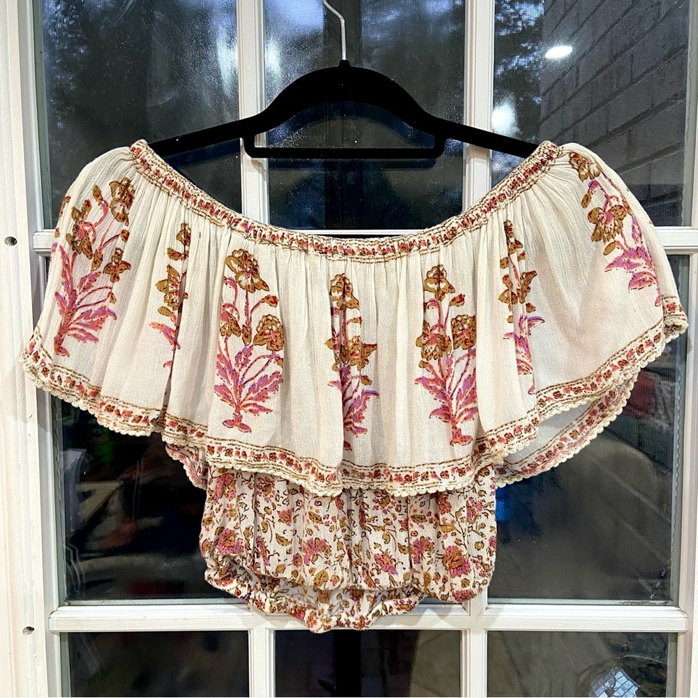 Forever21 Boho Off the Shoulder Crop Top